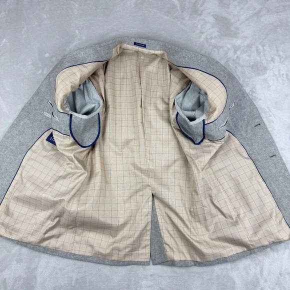 Stafford Linen Blend Sport Coat Mens 40R Tan Brown Classic Fit Blazer Preppy - Picture 5 of 16